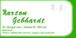 marton gebhardt business card
